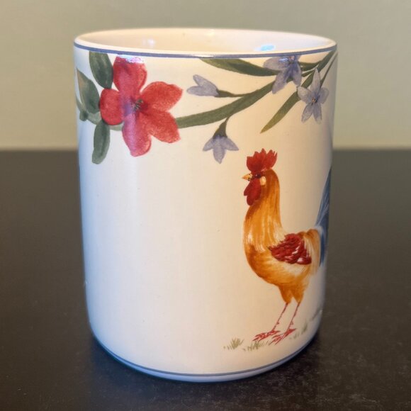 Coventry SPRING ROOSTER Floral Stoneware Coffee Mug - Picture 3 of 10